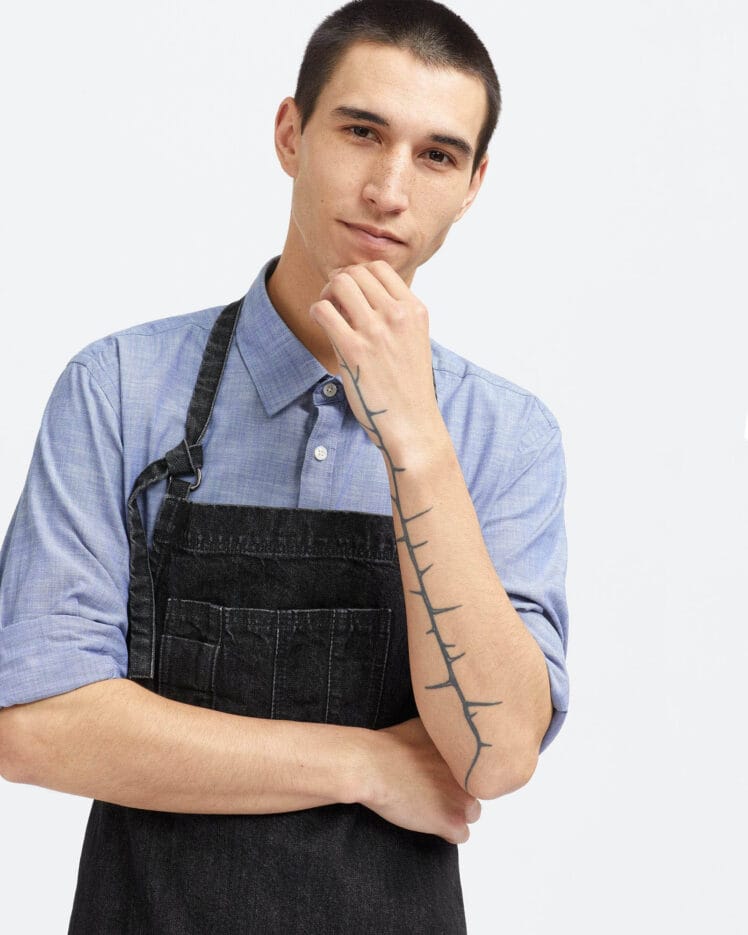 Ποδιά Μαύρο Denim "JOY" - Image 4