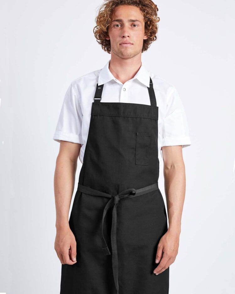 Ποδιά Μάγειρα Canvas Μαύρη "CHEF"