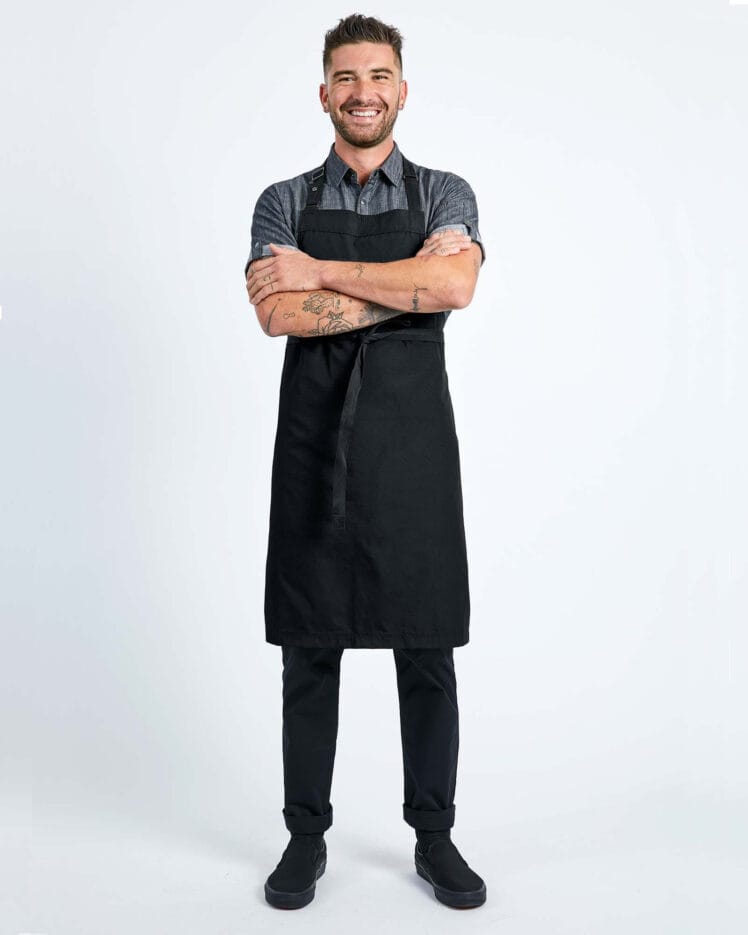 Ποδιά Μάγειρα Canvas Μαύρη "CHEF" - Image 2