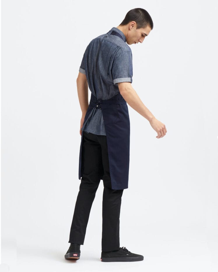Ποδιά Μάγειρα Canvas Navy "CHEF" - Image 4
