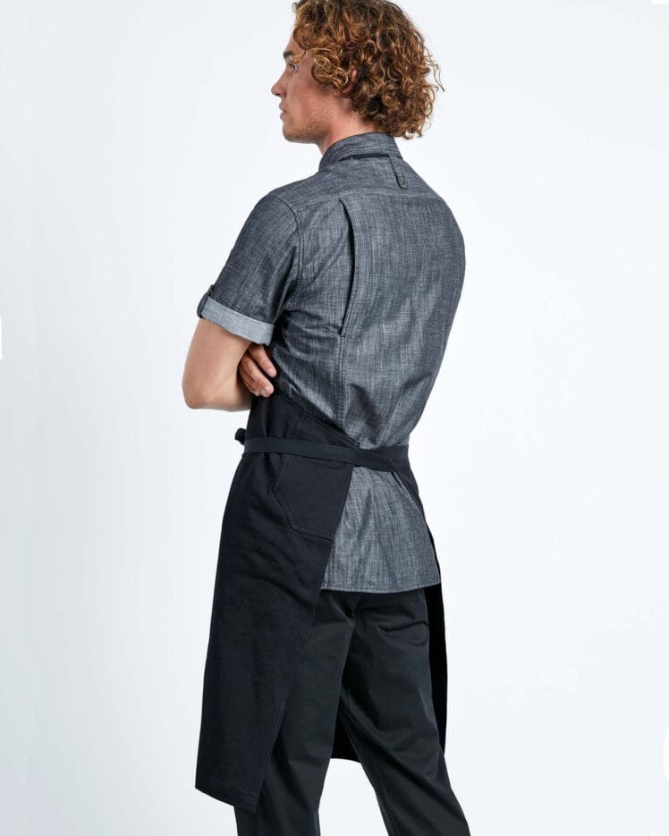 Ποδιά Μάγειρα Canvas Navy "CHEF" - Image 6