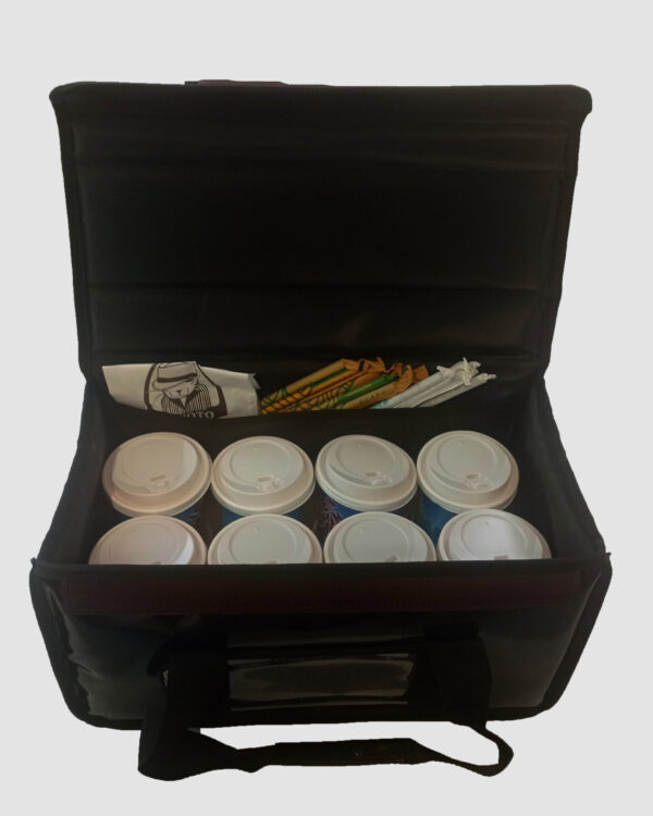 Coffee-41 Σάκος μεταφοράς 8 θέσεων καφέ Μήκος 41εκ, Ύψος 22εκ , Πλάτος 23εκ διατίθεται με βάση inox