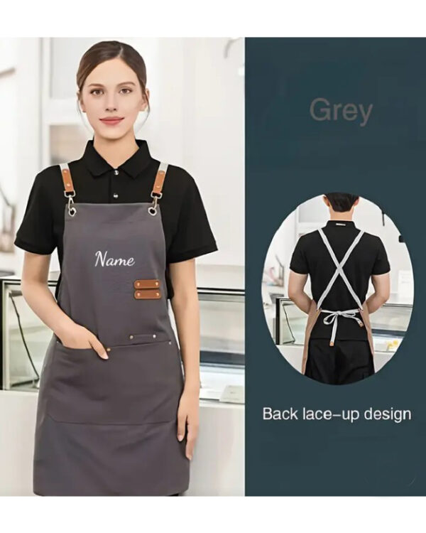 Ποδιά Canvas Γκρι "Resto"